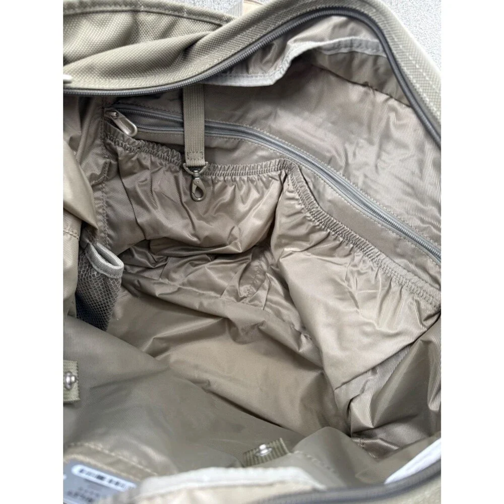 Briggs & Riley Travelware Large Shopping Tote Bag Olive Green Tan 255-7